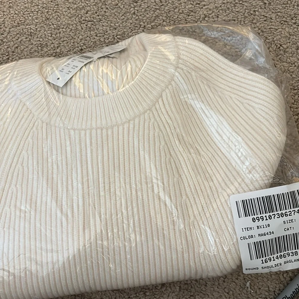 J Crew Raglan fitted-waist crewneck sweater BX110